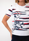 Anonymous Beach Print with Rhinestone Detail T-Shirt, White Multi