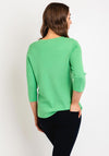 Natalia Collection Button Detail Sweater, Green