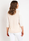 Natalia Collection Rhinestone Striped Sweater, Beige & Ivory