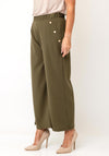 Anonymous Button Detail Trousers, Khaki Green