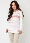 Anonymous Knitted with Stripes Jumper, Pink Multi