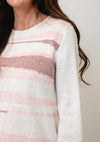 Anonymous Knitted with Stripes Jumper, Pink Multi
