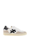 Another Trend Suede Detail Laced Trainers, White and Black