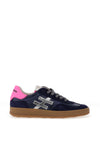 Another Trend Leather Glitter Trainers, Navy