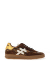 Another Trend Leather Snake Printed Trainers, Brown