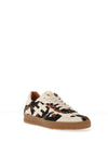 Another Trend Leather Cow Printed Trainers, Tan
