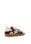 Another Trend Leather Cow Printed Trainers, Tan