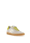 Another Trend Leather Metallic Snake Print Trainers, Greige