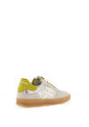 Another Trend Leather Metallic Snake Print Trainers, Greige