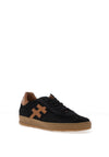 Another Trend Leather Pony Hair Trainers, Black