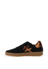 Another Trend Leather Pony Hair Trainers, Black