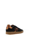 Another Trend Leather Pony Hair Trainers, Black