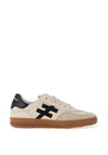 Another Trend Leather Teddy Laced Trainers, Beige