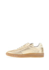 Another Trend Suede Detail Laced Trainers, Gold