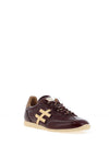 Another Trend Patent Leather Flat Trainers, Wine