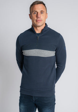 XV Kings By Tommy Bowe Anthem Half Zip Sweatshirt, Navy & Grey