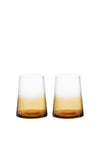 Anton Studio Design Empire Amber Set of 2 Double Old-Fashioned Tumblers, 400ml