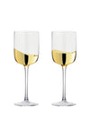 Anton Studio Designs Wave Set of 2 Wine Glasses, Gold