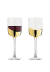 Anton Studio Designs Wave Set of 2 Wine Glasses, Gold
