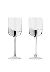 Anton Studio Designs Wave Set of 2 Wine Glasses, Silver