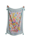 Appletree Festival Floral & Animal Print Throw, Multi-Coloured