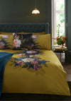 Appletree Ashington Luxury Velvet Floral Duvet Cover Set, Ochre