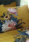 Appletree Ashington Luxury Velvet Floral Duvet Cover Set, Ochre
