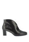 Ara Shimmering Leather Heeled Ankle Boot, Black