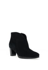 Ara Leather V Shaped Front Suede Boots, Black