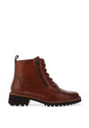 Ara Leather Shimmer Trim Ankle Boot, Tan
