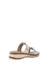 Ara Leather Logo Slip on Mule Sandals, Cream