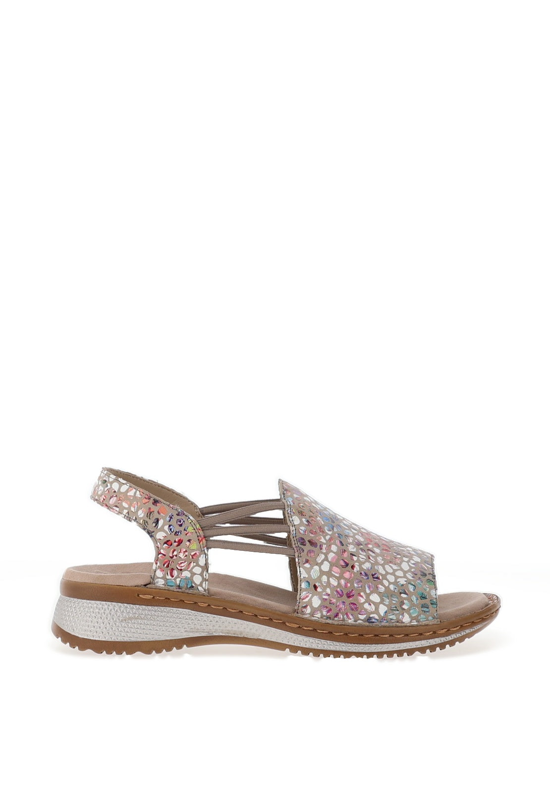 Ara Tampa Printed Leather Sling Back Sandals, Multicoloured