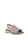 Ara Tampa Printed Leather Sling Back Sandals, Multicoloured