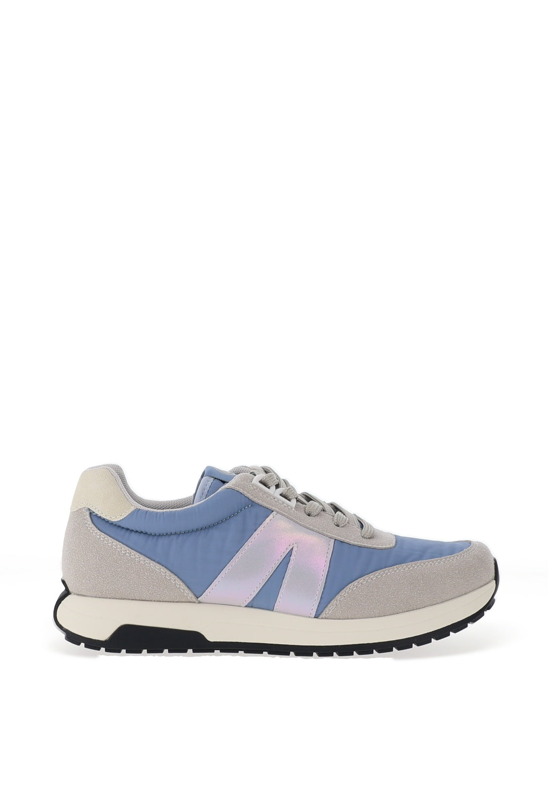 Ara Colour Block Laced Trainers, Blue & Grey
