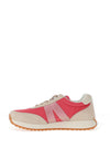 Ara Colour Block Laced Trainers, Candy Pink
