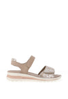 Ara Tampa Shimmering Leather Velcro Strap Sandals, Sand