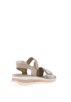 Ara Tampa Shimmering Leather Velcro Strap Sandals, Sand