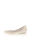 Ara Pebble Wide Fit Slip On Comfort Shoes, Shell & Silver