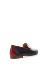Ara Atlanta Leather Slip On Comfort Shoe, Navy & Red
