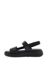 Ara Lucca Leather Velcro Strap Sandals, Black