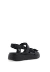 Ara Lucca Leather Velcro Strap Sandals, Black
