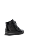 Ara Leather Wedge Heel Boot, Black