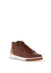 Ara Wide Fit Suede Patent Trim Hi Top Trainers, Nuts & Whiskyr