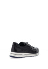 Ara Osaka 2.0 Leather Side Zip Trainers, Navy Blue