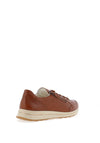 Ara Osaka 2.0 Leather Printed Side Zip Trainers, Cognac