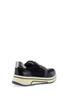 Ara Wide Fit Leather Side Zip Platform Trainers, Navy