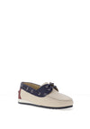 Ara Wide Fit Leather Lace Loafer, Cream Multi