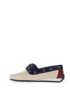 Ara Wide Fit Leather Lace Loafer, Cream Multi