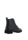 Ara Leather Shimmer Trim Ankle Boot, Black