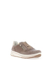 Ara Leather Side Zip Trainers, Greige